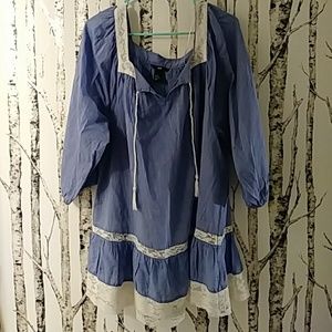 3/4 sleeve long peasent blouse